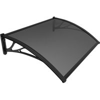VOUNOT 120x80cm Front Door Canopy Porch Outdoor Awning, Patio Rain Shelter, Anthracite