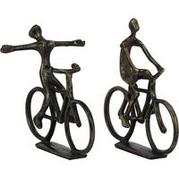Sculptures cycliste en bronze antique 25x7x24cm