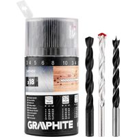 Graphite 54T430 18-teiliges Bohrerset Schwarz für Bohrmaschine
