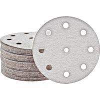 MioTools Shark Klett-Schleifscheiben, 125 mm, 9-Loch, f. Exzenterschleifer, Normalkorund (50 Stk.) K320