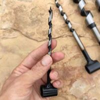 Multifonctionnel Bois Auger Foret 25mm pour Bushcraft Camping, Tarière à Main, Survie En Plein Air Outil