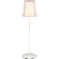 Tischlampe Akku Touch Kabellos Klein LED Beistelllampe Batterie Aufladbar USB Nachtischlampe transluzentes Weiß 1er