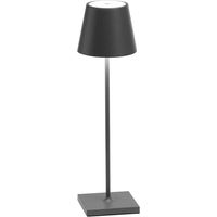Grigio Scuro Cm 30 Lampada Da Tavolo Ricaricabile