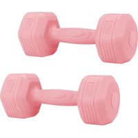 Trintion 2 x 2 kg Hantelset, Hantelbeschichtung, Krafttraining, Workout, Fitness (Rosa)