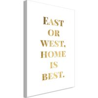 Quadro - Gold Home Is Best (1 Part) Vertical - 40x60