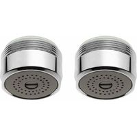Wasserspararmatur für 24-mm-Außengewindehahn – Reduziert den Verbrauch um 30 bis 80 % – Einstellbare Durchflussmenge – Herausnehmbarer orangefarbener Filter – Mowze