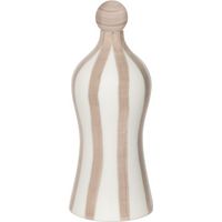Lido - Bottiglia in ceramica a righe Sabbia Zafferano