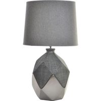 Lampe Dolomite arrondie argentée 60 cm