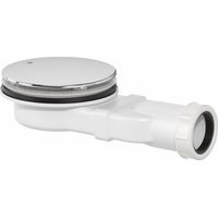 90mm Slim Shower Tray Waste Trap Chrome Vented Cover Easy Clean Bathroom