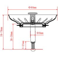 Filtre à Évier de Cuisine Ø 79mm, 1 Filtre Bouchon Evier Cuisine avec Hauteur Réglable, Bouchon Evier Cuisine en Acier Inoxydable 304, Bonde Evier