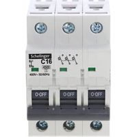 Interruttore automatico 3P C 16A 4,5kA AC Schelinger A02-G7-3P-C16