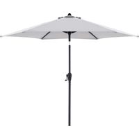 Doppler Ombrellone per il giardino Jack 250cm grigio chiaro I Parasole rotondo per balcone e terrazza I inclinabile I Ombrellone da balcone I Ombrellone a manovella I con funzione di manovella