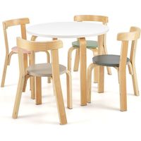 Table pour enfants table en bois avec 4 chaises pour enfants ensemble table et chaises pour enfants avec dossier coloré