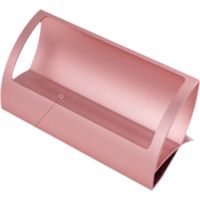 Porte-cartes de visite en métal pour bureau, présentoir moderne en aluminium pour cartes de visite, organiseur de cartes de visite de bureau, accessoire pour le bureau et la maison (or rose)