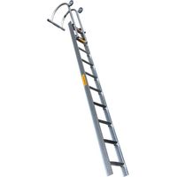 Matisère – Échelle de couvreur en aluminium 2,8m – Barreaux surélevés 40mm – Montants ouverts 85mm – Inclinaison 35° à 60° – Assemblage jusqu'à 11,70m