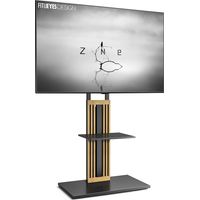 FITUEYES Design TV Stnder Standfu TV Bodenstnder mit Ablage Fernsehstnder f¨¹r groe Fernseher 55 bis 80 Zoll bis zu 50kg Hhenverstellbar Schwenkbar Max. VESA 600 400