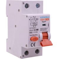 RCBO Interruttore Magnetotermico Differenziale Tipo F Curva C 1P+N 2M 6000A 30mA AC 230V IP20 IEC61009-1, Corrente Disponibili 10A 16A 20A 25A 32A 40A 63A (C40A)