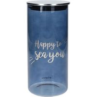 Glas mit blauem Glasdeckel 1380 cc