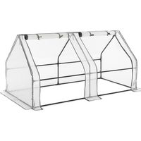 Christow Large Reinforced Grow Tunnel Greenhouse - 2 Section
