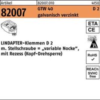 Klemmen R 82007 GTW 40 D2 M10/10 - 20 galv.verz. 1 Stück LINDAPTER