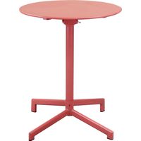 Table ronde Ø60 cm Fermable Outdoor pour bars et pubs de publication avec structure et haut en acier bazar Red
