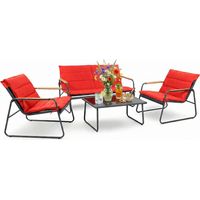 4 tlg. Set Lounge Gartenmöbel Lexila