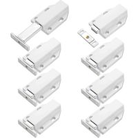 Set von 8 PCS Magnetische Push, Heavy Duty Push Door Schrank Hardware, geeignet für die großen Küchenschrankschrankschlüsse Schrank, weiß