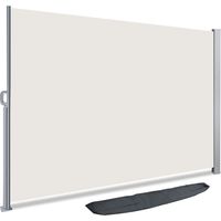 VOUNOT 1.8 x 3 m Side Awning Retractable, Privacy Screen for Patio, Garden, Balcony, Terrace, Beige