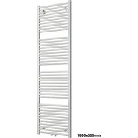 BERNSTEIN - Toallero de baño de diseño en latón - Blanco - R18W - Sin toallero, 180x50cm, kit de conexión blanco Sin toallero, 1800x500mm, Con juego de conexión blanco