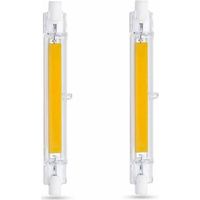 Ampoule LED R7S 118mm 10W Blanc Froid 6000K, 1000LM, Équivalent Lampe Halogène R7S J118 80W 100W, Dimmable, Ampoule R7S 118mm Slim COB LED pour Applique Murale/Lampadaire, lot de 2