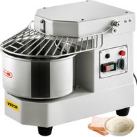 VEVOR Robot da cucina impastatrice, Impastatrice in acciaio inox 8L ca., Potenza nominale 550 W, Velocita 159 giri/min, Vasca in acciaio inox, Impastatrice timer per panifici, ristoranti, pizzerie