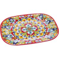 Ad Trend Vassoio Rettangolare Rian in Melamina 43 x 32 Cm H 2 Cm Rosso Blu