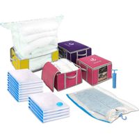 Vounot – Lot de 22 housses de rangement sous vide – 4 housses et 17 sacs – Grande capacité pour vêtements, couettes et duvets – Économie d'espace 75%