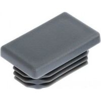 Bouchon rectangle pour tube 75X25 épaisseur tole du tube 1 à 3 Polyethylène noir
