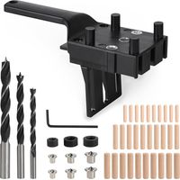 Guida di foratura regolabile, dima per foratura cerniere, dima per fori a tasca 6/8/10 mm, guida di foratura per lavorazione del legno, dima per tasselli, guida per lavorazione del legno, posizionator