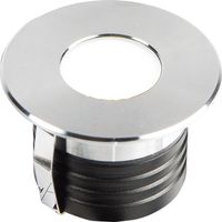 Encastré de sol extérieur ZEPH 1 SLIM 230V rond inox non percée bleu 2W - EUROPOLE - 56024