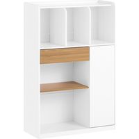 SoBuy Libreria Multiuso con 5 Cubi Portaoggetti, Scaffale Salvaspazio L72P30A110cm STR11-WN
