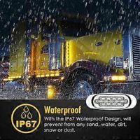 feux de position latéraux à LED pour camion, remorque, fourgonnette, bus, 12V-24V