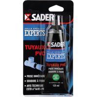 SADER - Colle pvc rigide tube alu blister 125ml