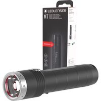 Ledlenser MT10 Torcia tascabile LED da outdoor, batteria al litio 18650 ricaricabile, 1000 lumen, incl. clip per tasca, portata luminosa 180m, autonomia fino a 144 ore, interruttore frontale