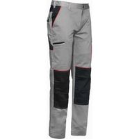Issaline 9030B-080-XXL Stretch Boom Pantaloni da Lavoro Elasticizzati Piping Riflettenti CE CAT. I EN ISO 13688:2013 colore Grigio