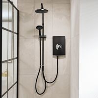Triton Aspirante DuElec 9.5kW Matte Black Electric Shower Dual Rainshower Head