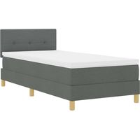 Maison Exclusive - LED Boxspringbett mit Kopfteil Dunkelgrau 80 x