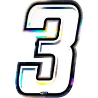 Numeri Slim Olografici, Bianco, 100 mm - Numeri: 3