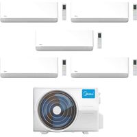 Midea Climatizzatore Penta Split serie Breezeless E 9+9+9+12+12 con M5OE-42HFN8-Q Inverter R 32 Wi-Fi Classe A++
