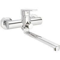 Grifo mural para lavabo con caño extendido y conexión para manguera, cromado BUT 056M