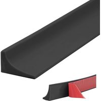 200 cm Silikon-Duschdichtung, Duschtürdichtung, Silikon-Schwellenleiste für Bad und Küche, wasserdichte Duschschwellenbarriere (Schwarz)