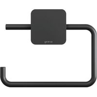 Geesa Toilettenpapierhalter ohne Deckel Topaz - Klopapierhalter zum Bohren, schwarz matt