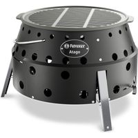 Petromax Atago Black Edition 4-in-1 Grill, Ofen, Herd und Feuerschale Ø 34 cm ATAGO-BLACK