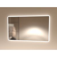 Sanitaire – Miroir grossissant 100 cm – Antibuée avec éclairage LED – Rectangulaire 60 cm – Pour salle de bain moderne